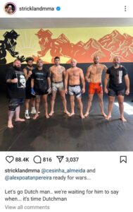 Alex Pereira calls Strickland for special sparring session ahead of next fight  