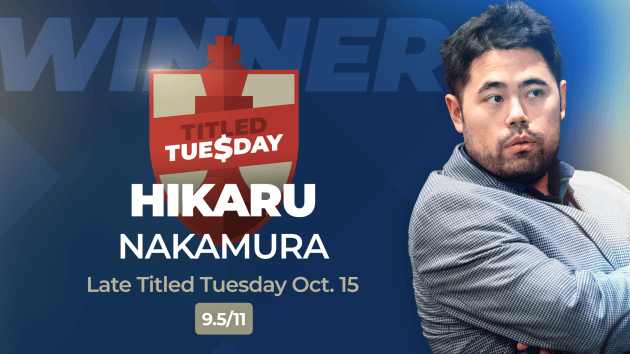 Nakamura Wins First Titled Tuesday Since August, Still Way Ahead In Titled Cup  