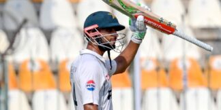 Shan Masood Hits Ton Against England on Flat Track of Multan  