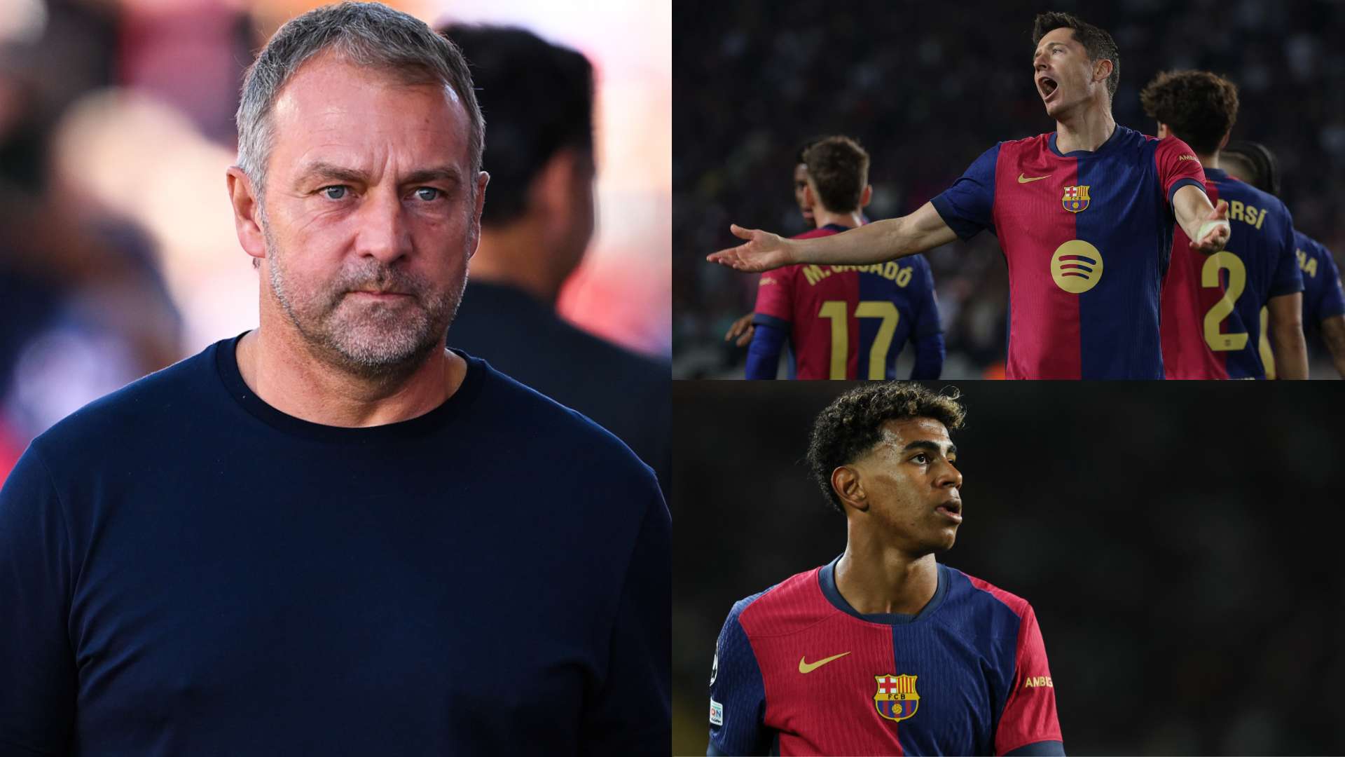 Flick reacts to 'angry' Lewandowski & Yamal's frustrations  