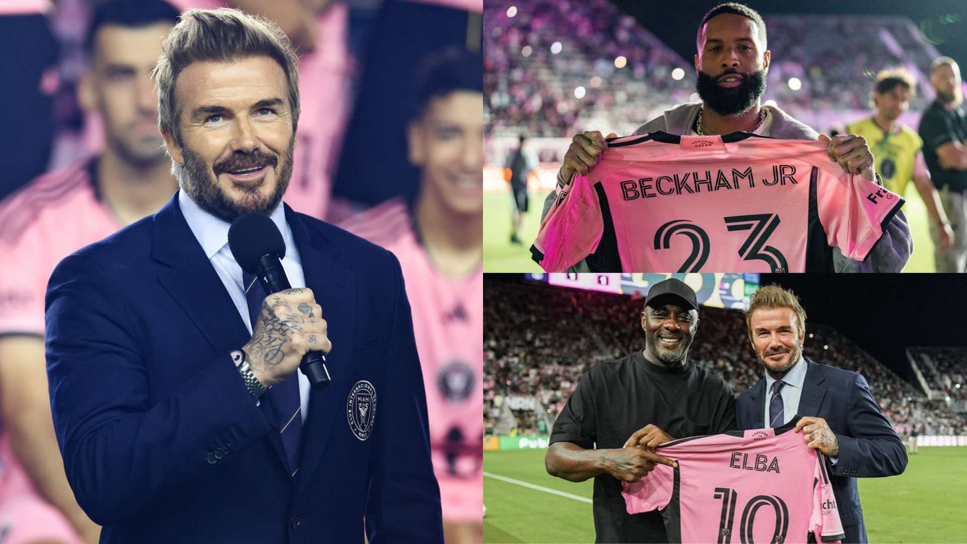 Two Beckhams better than one! David joined by NFL star Odell  