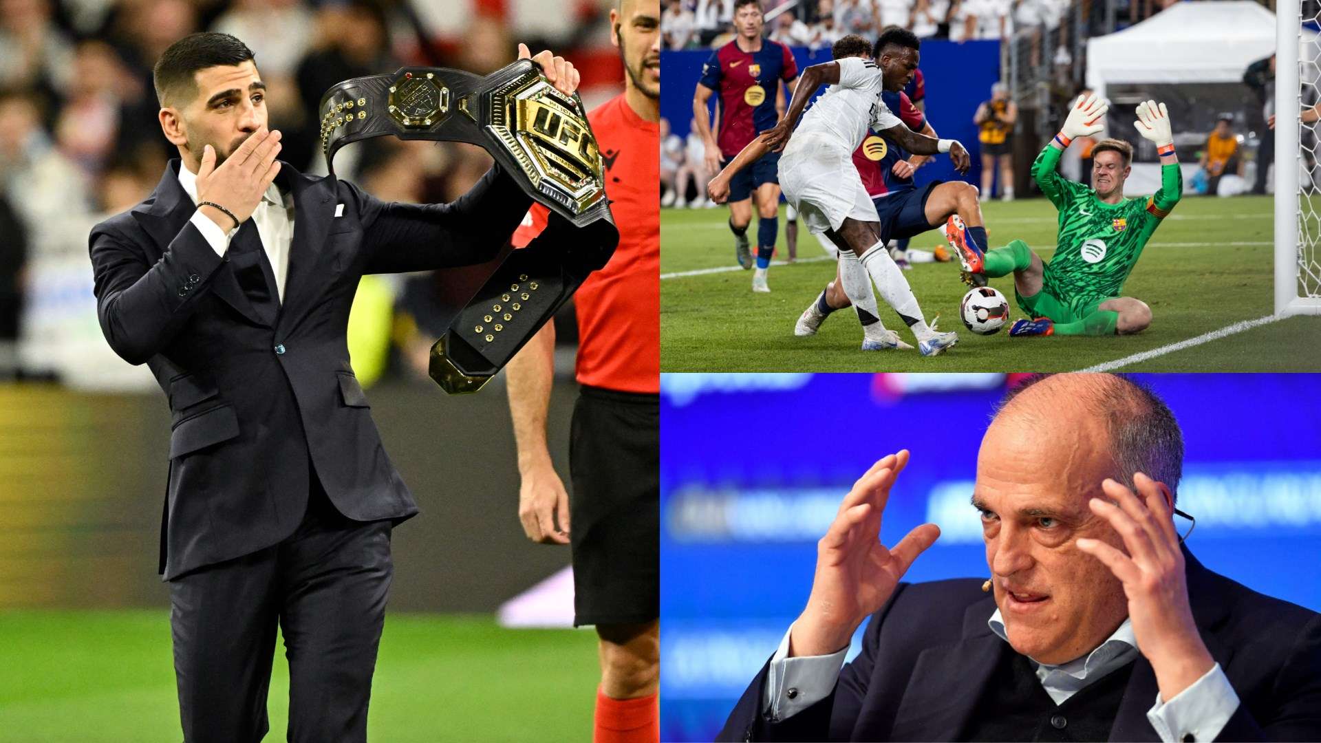 Topuria vows to 'knock out' Tebas over El Clasico scheduling  