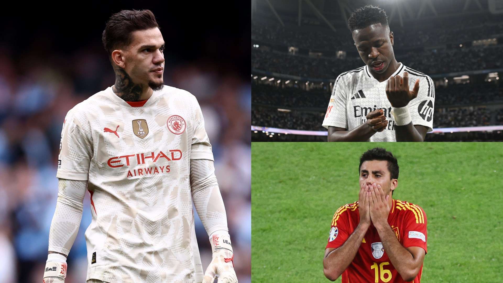 Ederson backs Vinicius for Ballon d'Or over team-mate Rodri  