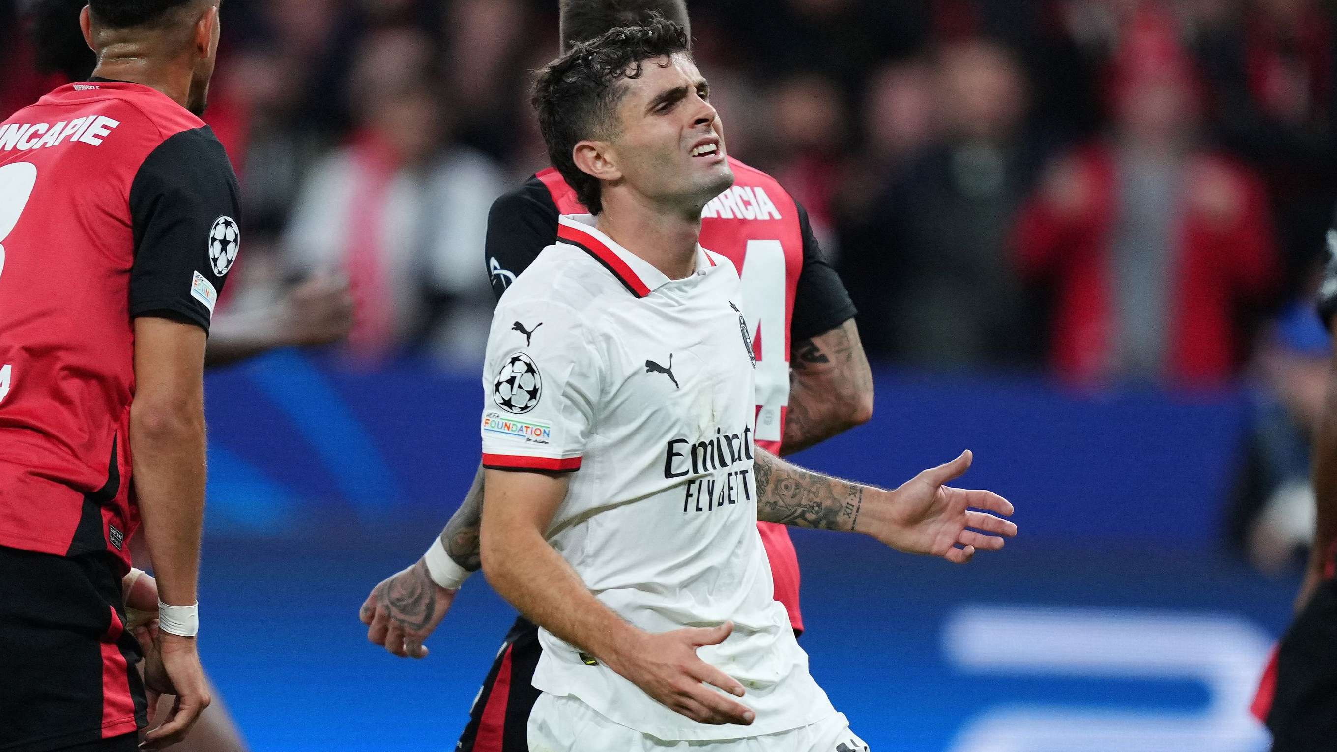 Pulisic's scoring streak snapped, Milan falls to Leverkusen  