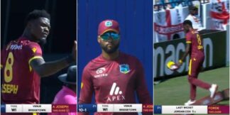 West Indies Goes 10 Men After Alzarri Joseph Throws Tantrums at Skipper  