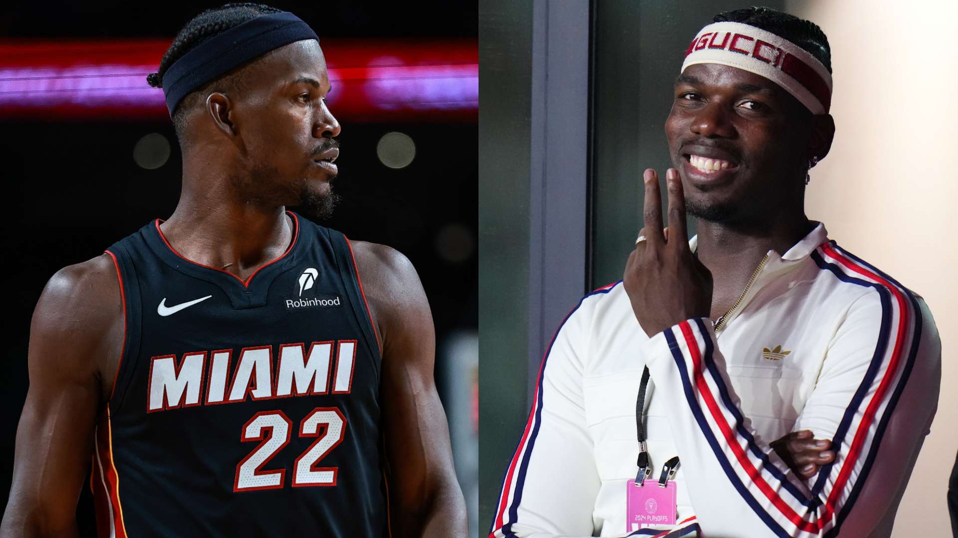 Pogba links up with Butler as he swaps football for basketball  