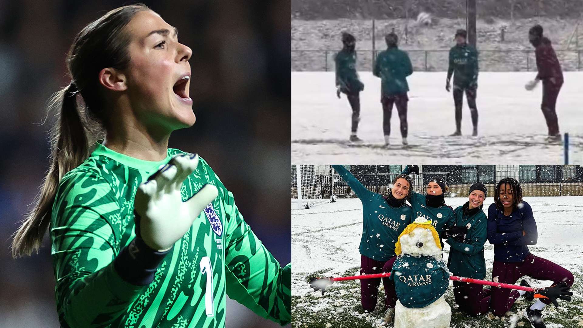📽️ | Snow day! Earps braves freezing training session  