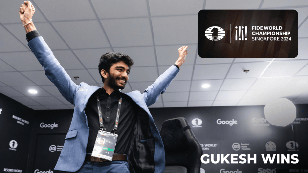 18-Year-Old Gukesh Becomes Youngest-Ever Undisputed Chess World Champion  