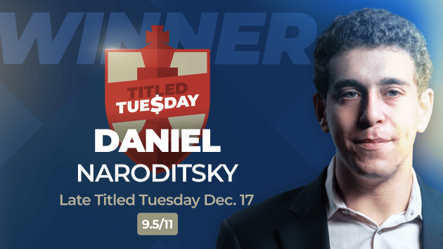 Fresh Faces Finish First In Titled Tuesday  