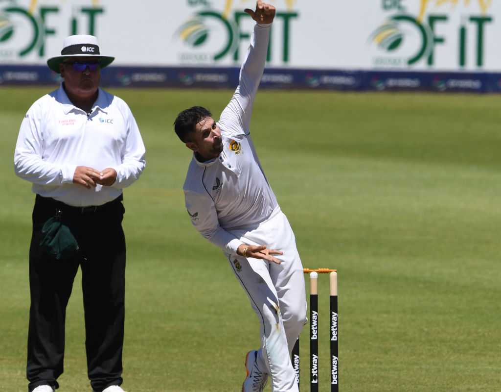 Maharaj included for Pakistan Tests despite acute groin strain  