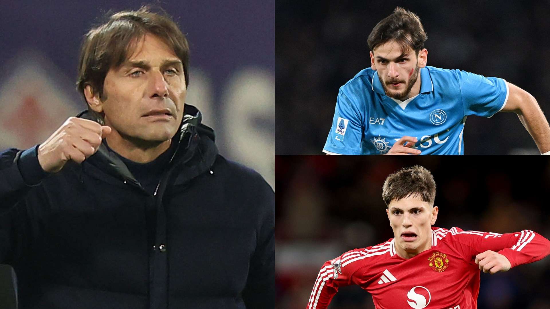 Conte 'chooses Garnacho' as replacement for Kvaratskhelia  