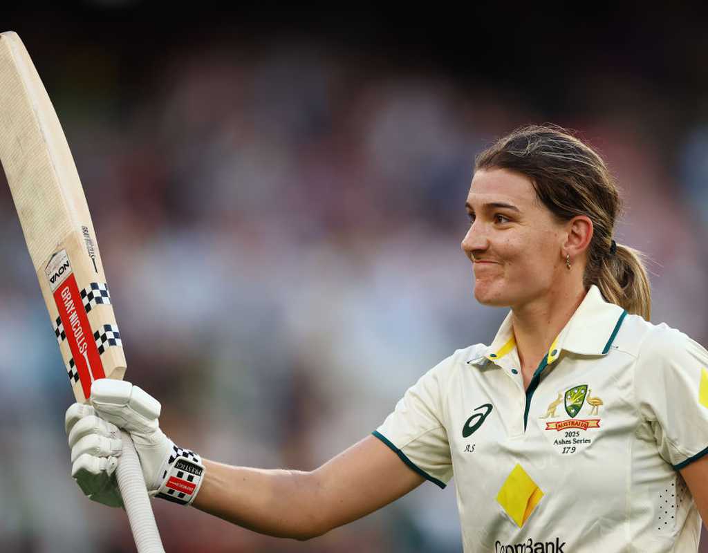 Sutherland slams historic ton as Australia amass big lead  