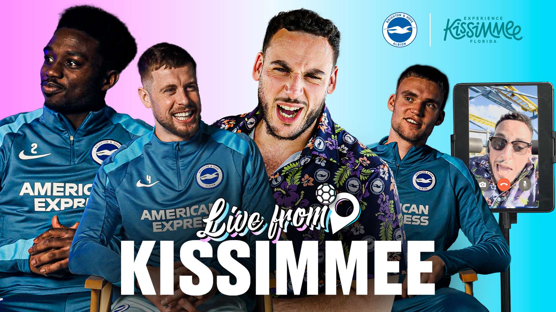 Brighton stars stunned by interview - all the way from Kissimmee!  