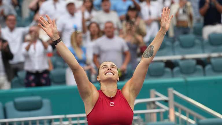 WATCH: Jessica Pegula steals Aryna Sabalenka's 'Marg-aryna' from Tennis Channel desk  