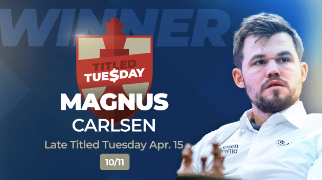 Magnus Wins Second Straight Late Tuesday  