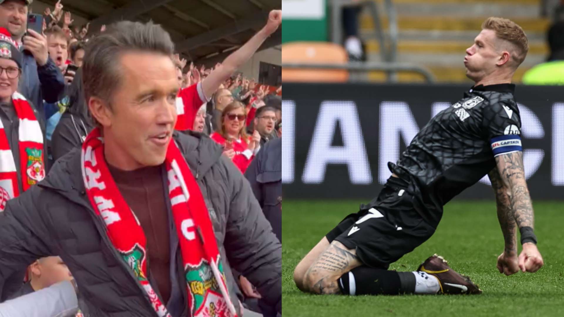 McElhenney joins travelling Wrexham fans for vital win vs Blackpool  