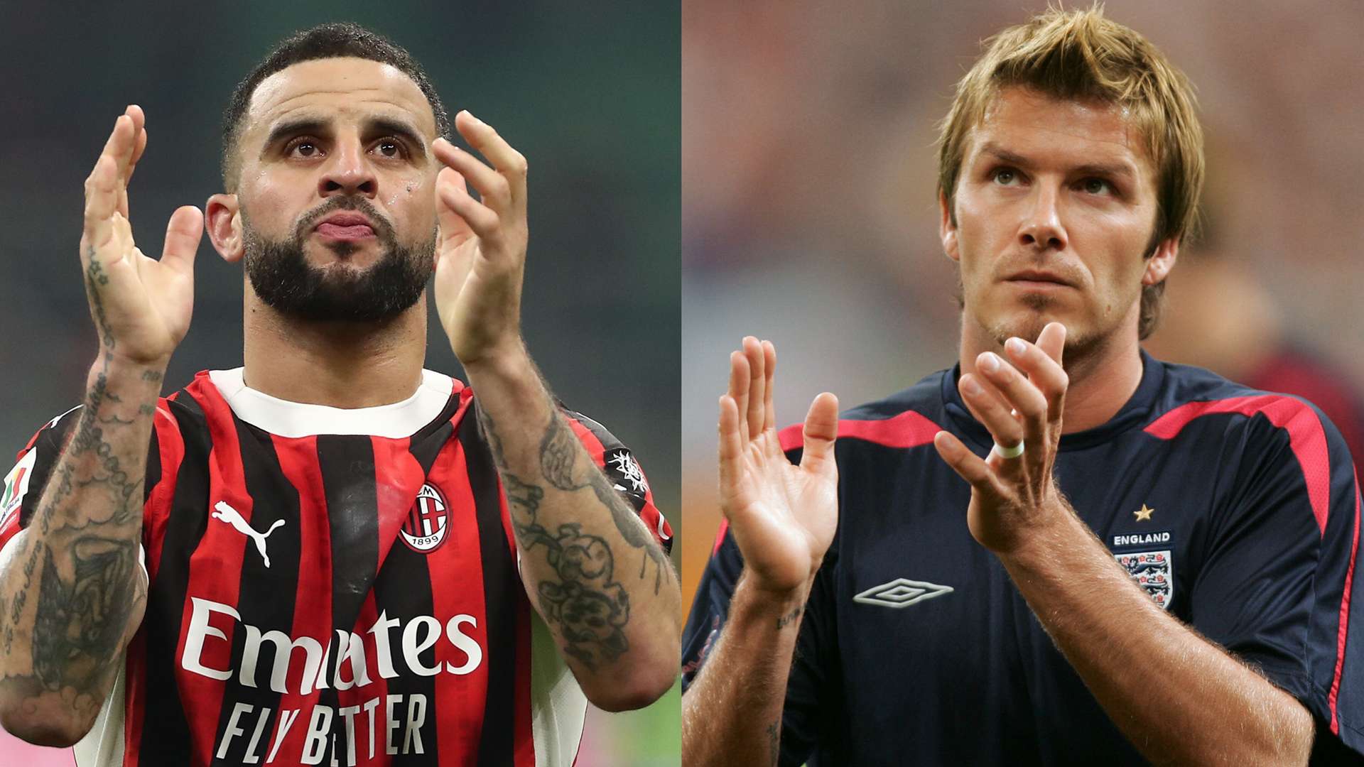 Walker reveals Beckham's good luck text ahead of Milan switch  