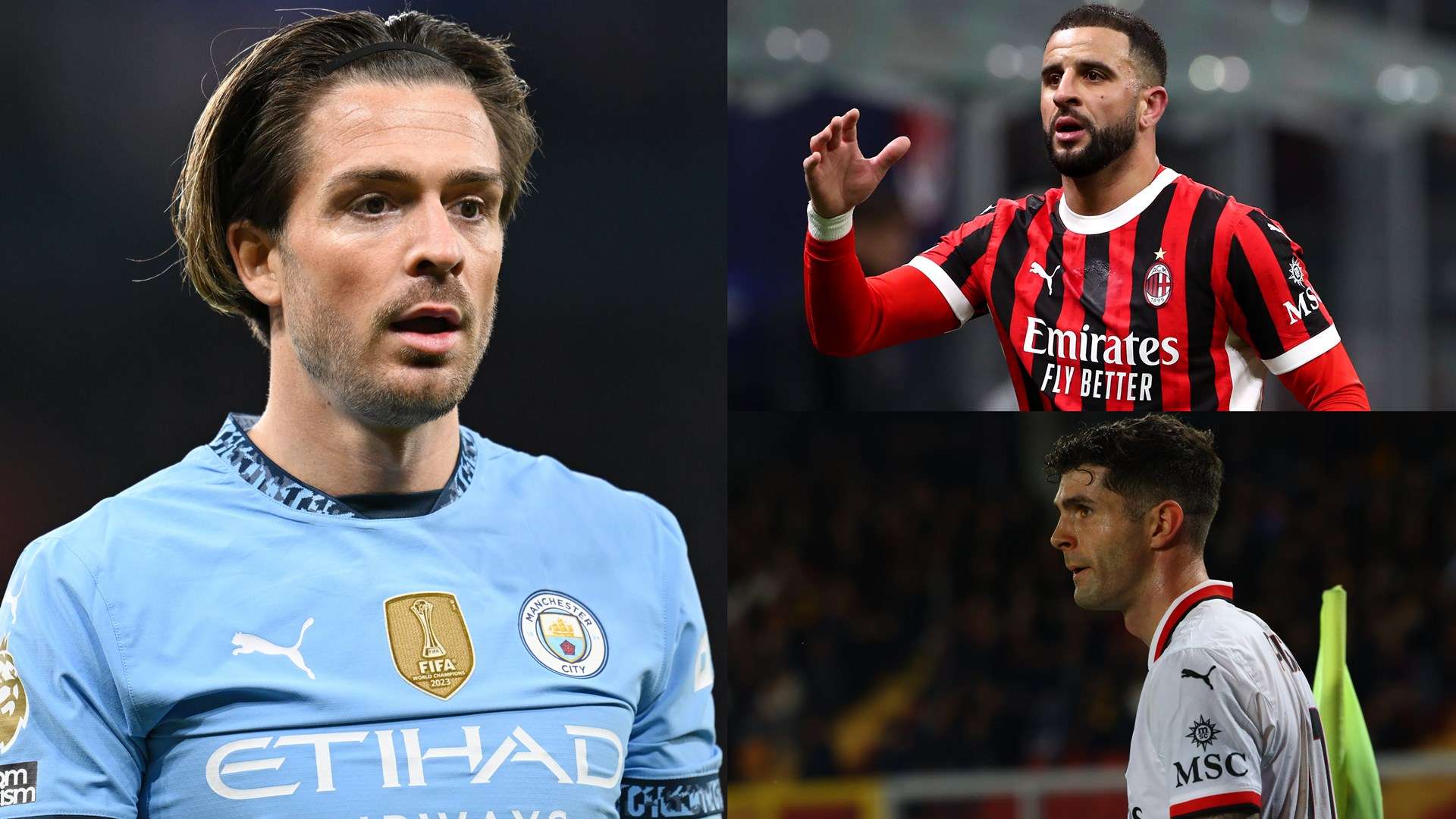 Grealish tipped to link-up with Walker & Pulisic at AC Milan  