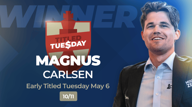 Carlsen's Strong 2025 In Titled Tuesday Continues  