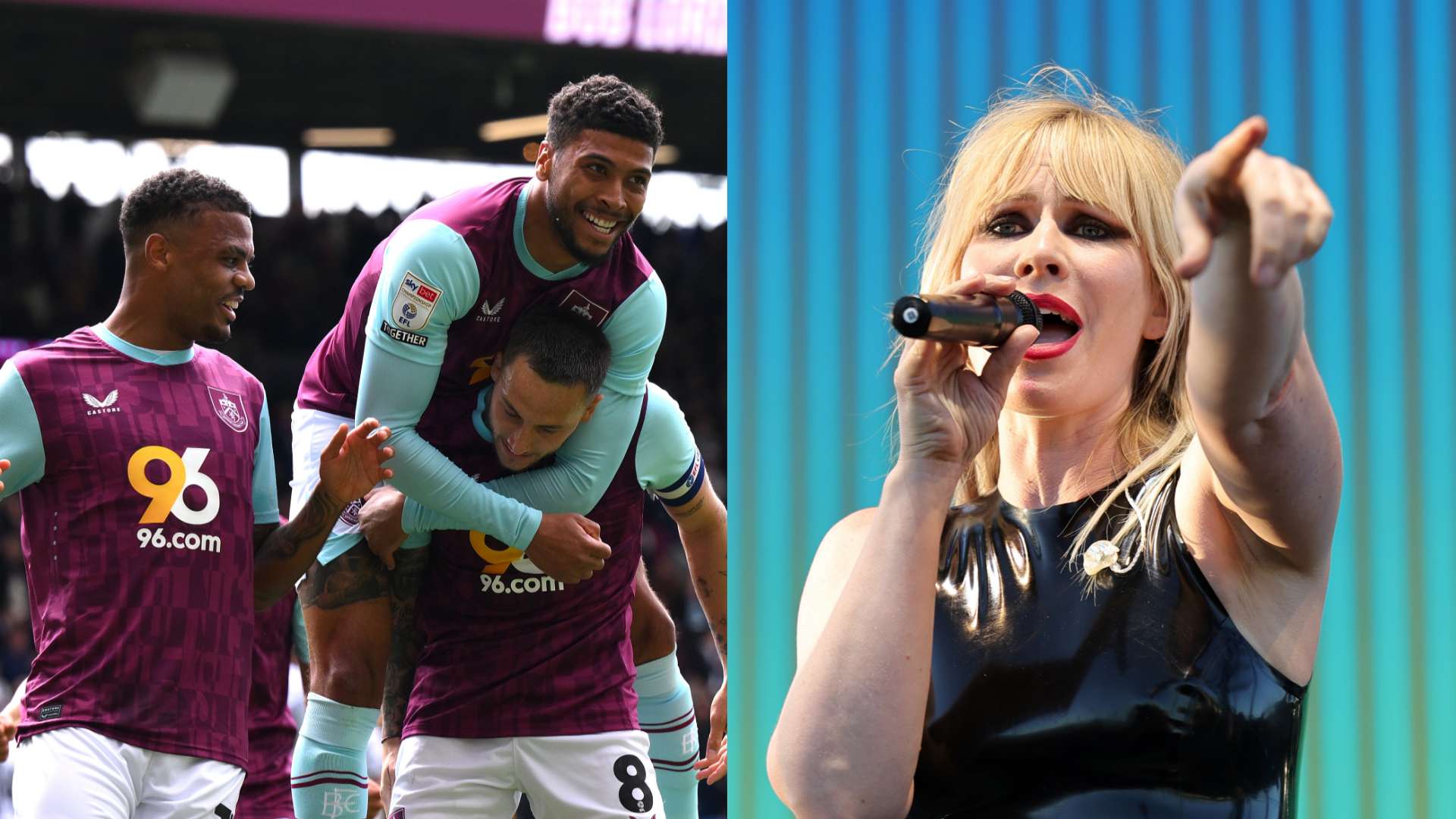 Natasha Bedingfield joins Burnley for dressing room singalong  