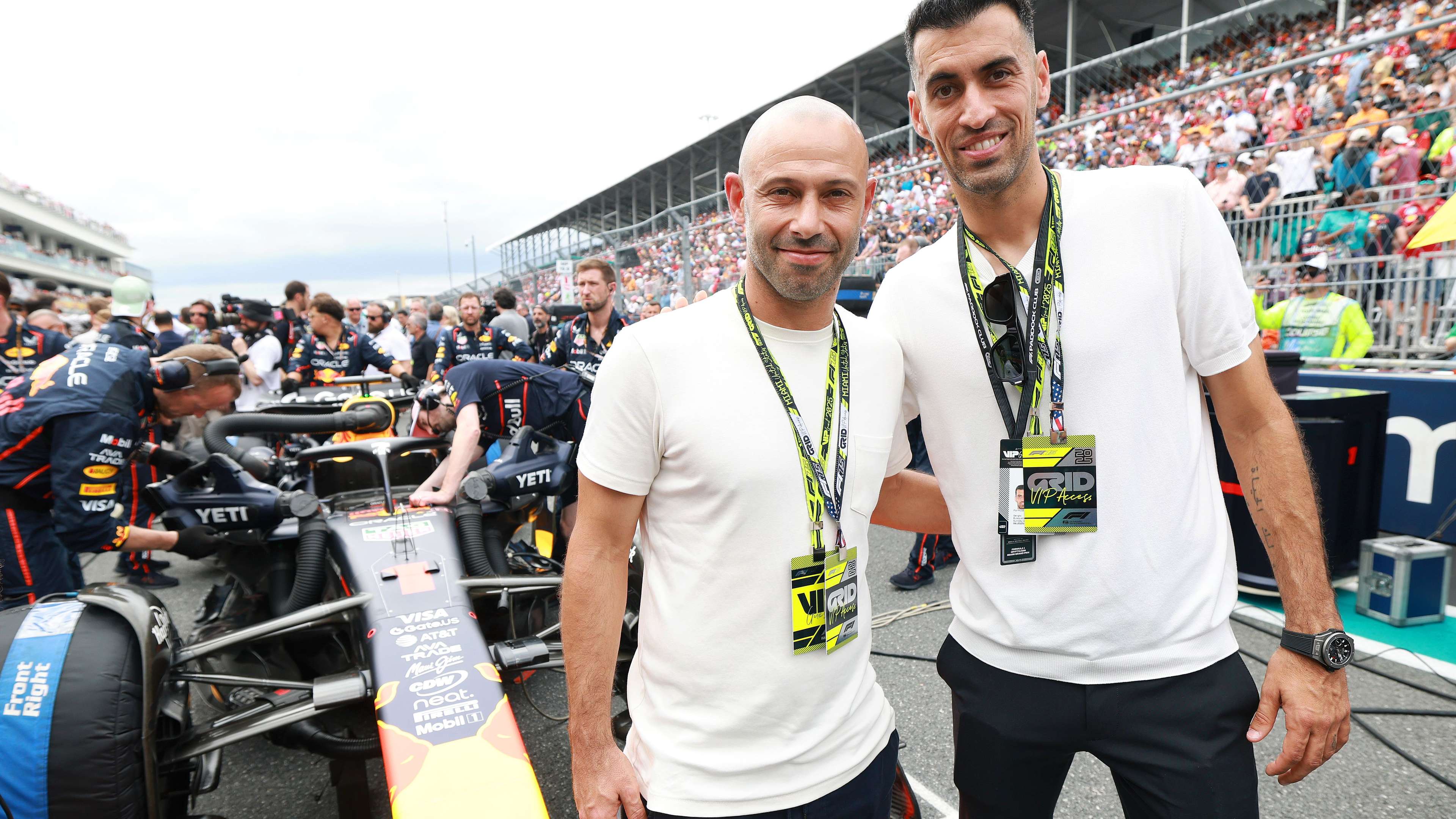 Inter Miami's Busquets and Mascherano spotted at Miami GP  