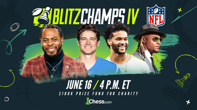 Grid Iron Meets the Chess Board: NFL Heavyweights Battle in $100K BlitzChamps IV Tournament  
