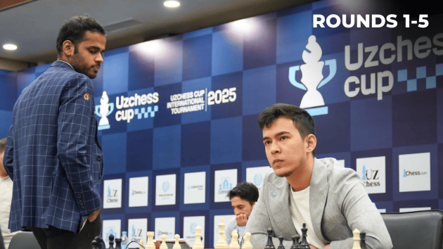Abdusattorov Leads Arjun, Maghsoodloo After UzChess Masters Round 5  