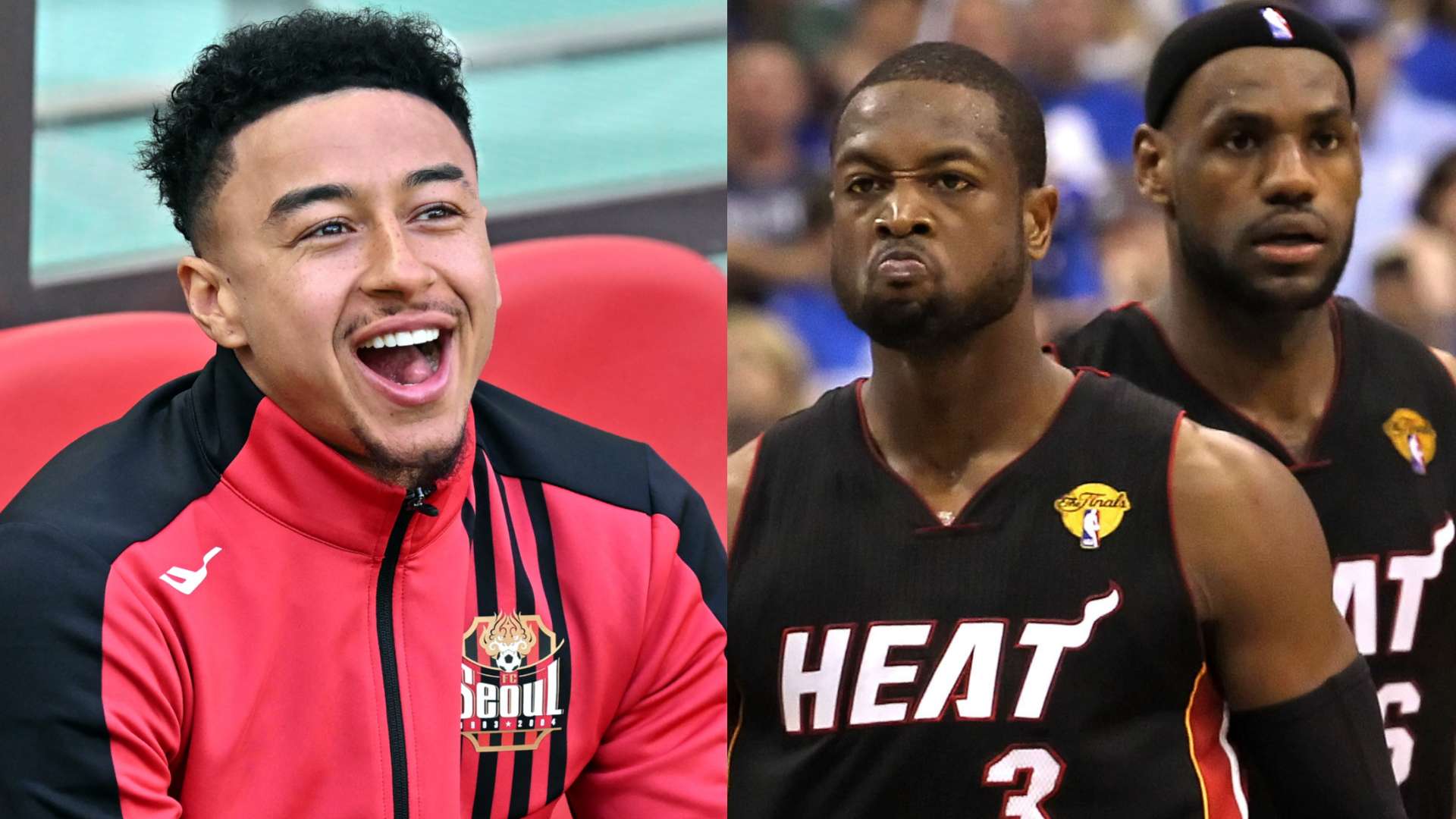 🎥| Lingard copies iconic LeBron & Wade dunk celebration  