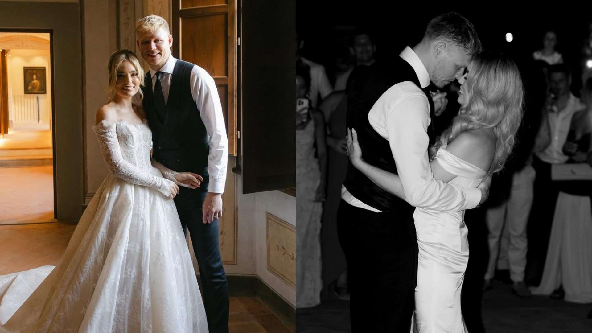 Ramsdale parties with Arsenal legend at wedding celebrations  