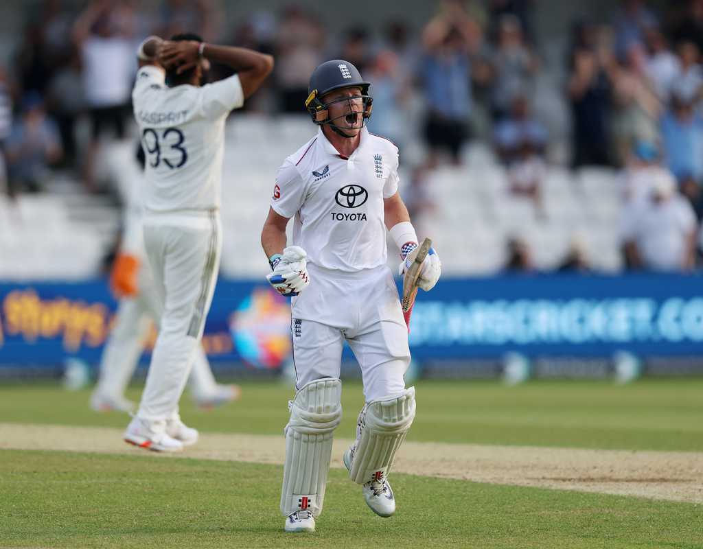 Pope ton leads England's strong reply after India fold for 471  