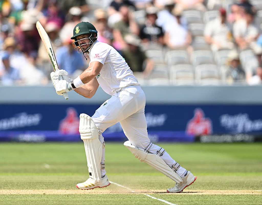 Aiden Markram leads South Africa's reply in run chase  