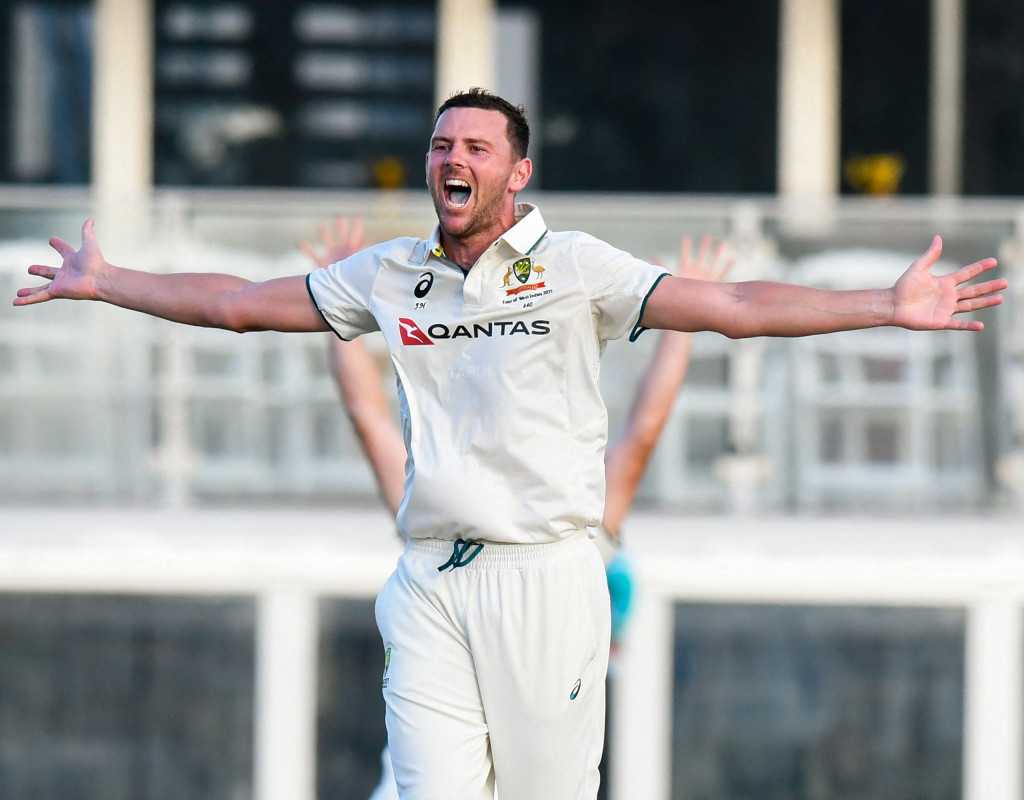 Hazlewood fifer sets up big win for Australia  