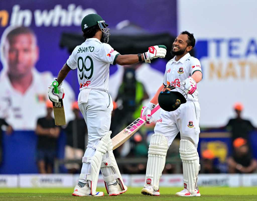 Najmul, Mushfiqur tons power Bangladesh on first day  
