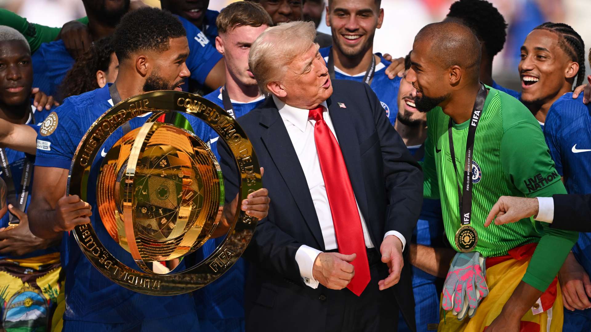 Trump's son gives bizarre take on Chelsea CWC trophy lift  