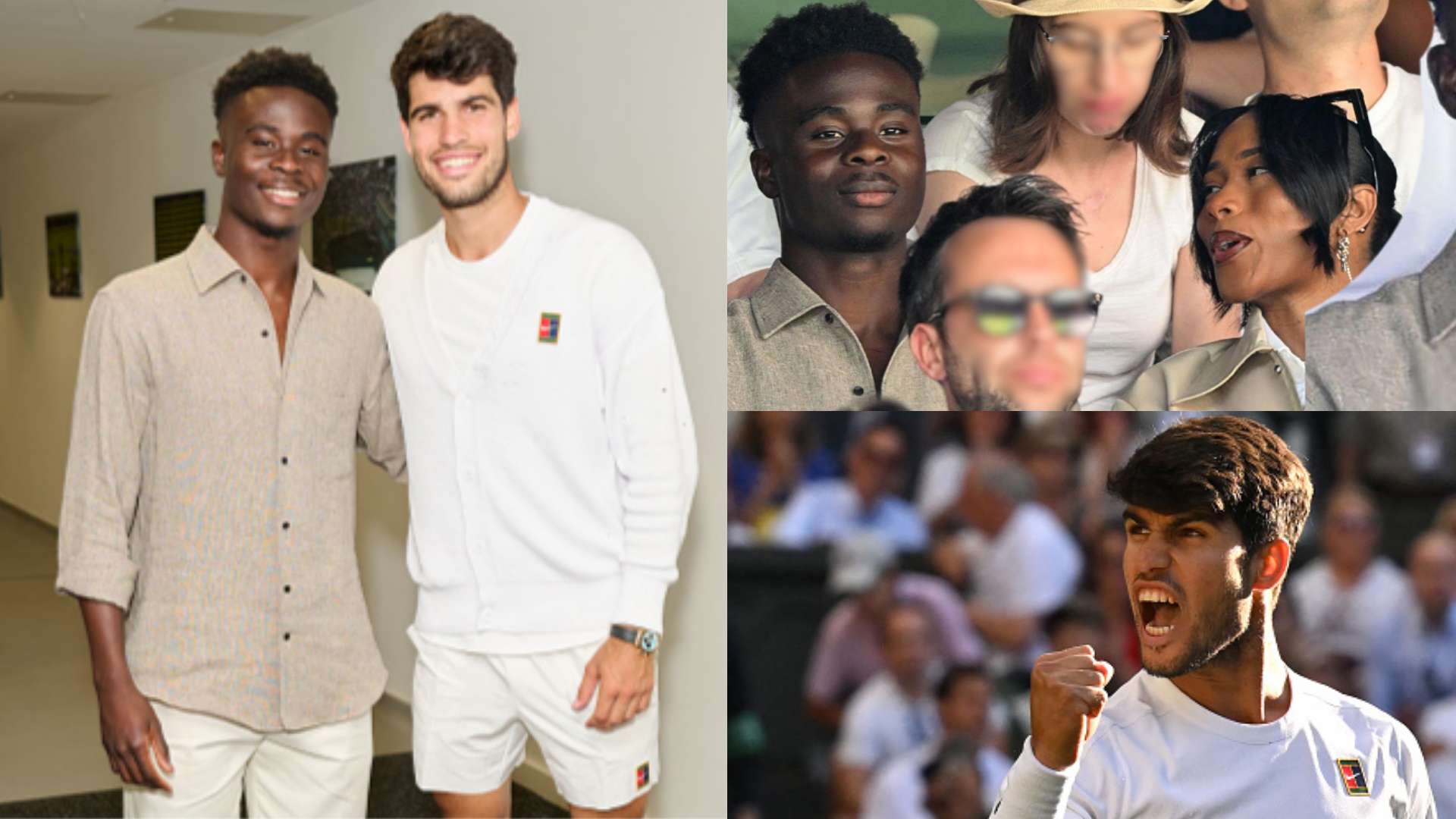Saka meets Alcaraz! Arsenal star visits Wimbledon with girlfriend  