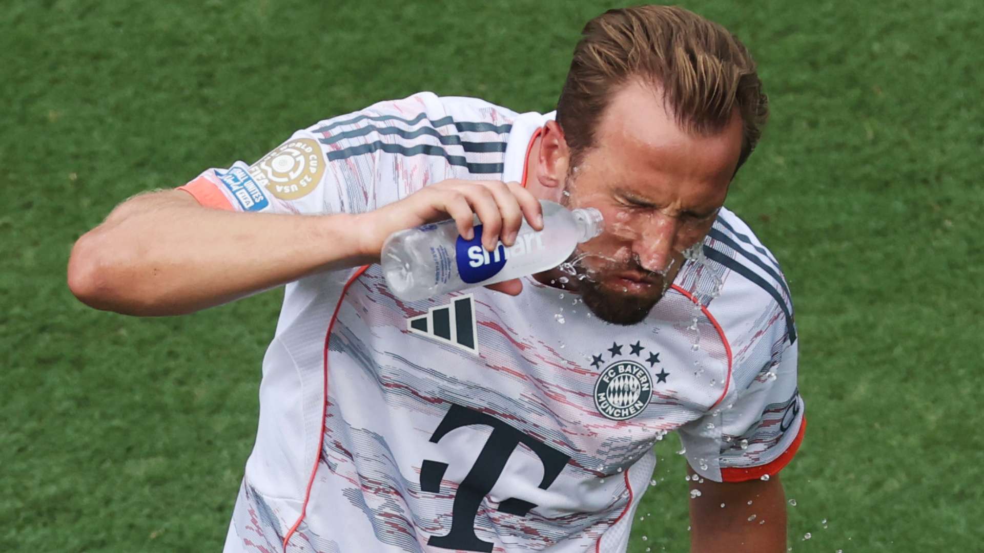 Kane gets drenched! Bayern star sends message after Lyon win  