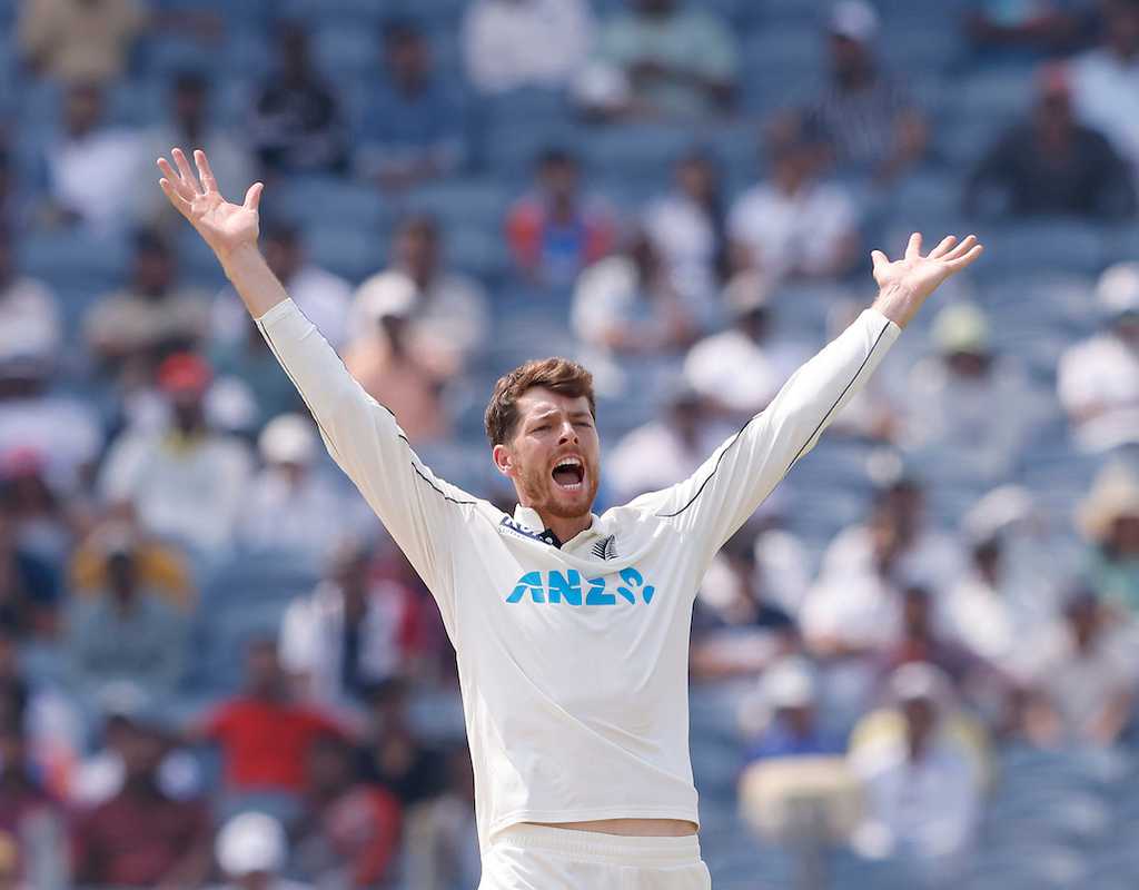 Santner, seamers seal nine-wicket rout as NZ go 1-0 up  