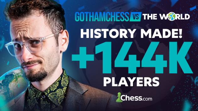 GothamChess vs. The World Smashes World Record As Game Begins  
