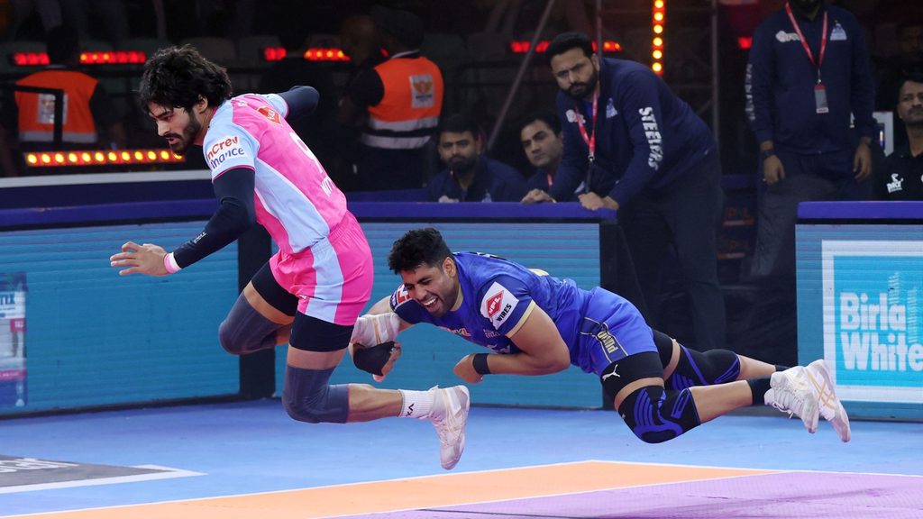 Aryan & Nitin shine as Jaipur Pink Panthers eliminate defending champions Haryana Steelers in tight Play-in 1  