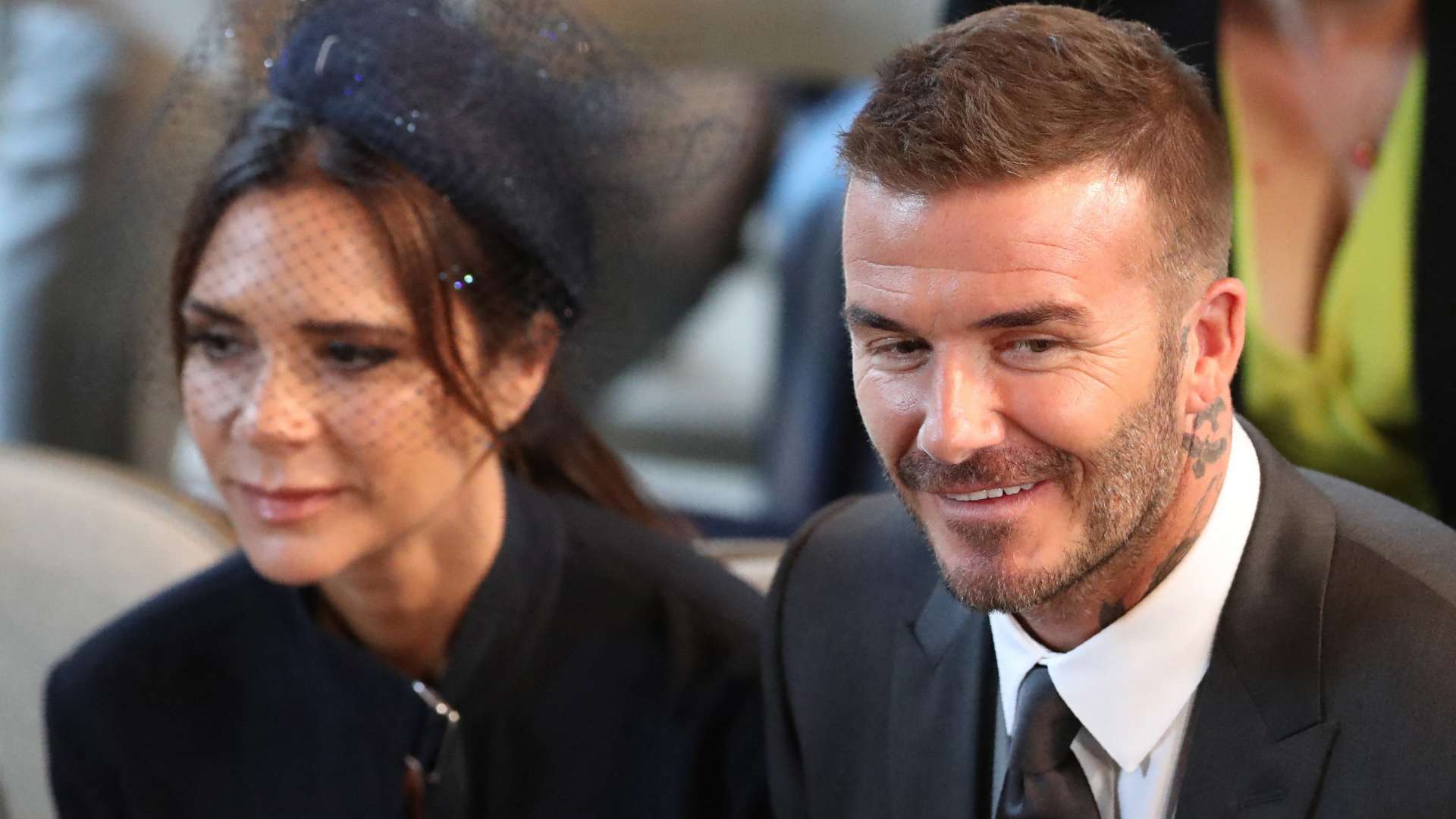'Hasn't got knighthood yet!' - Becks takes stray from Victoria  