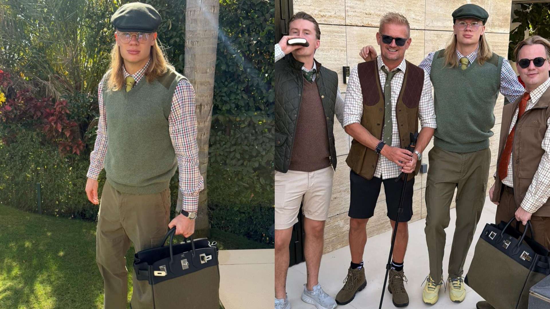 Haaland's new fashion sense features flat cap and £10k bag  