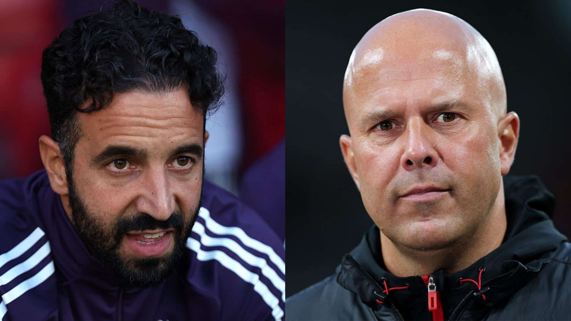 'I don't care' - Amorim hits back at Slot's 'long ball' snipe  