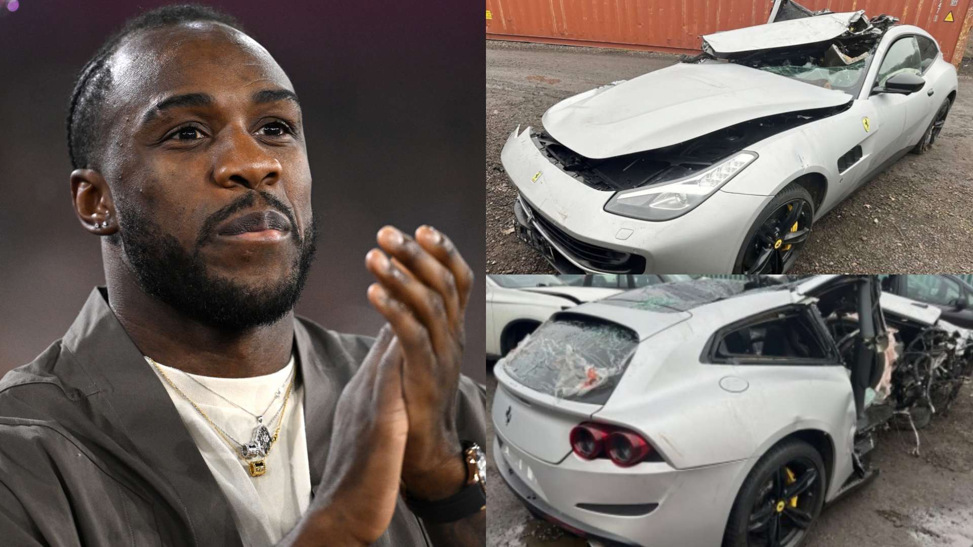 Antonio’s mangled Ferrari sold for £50k after horror crash  