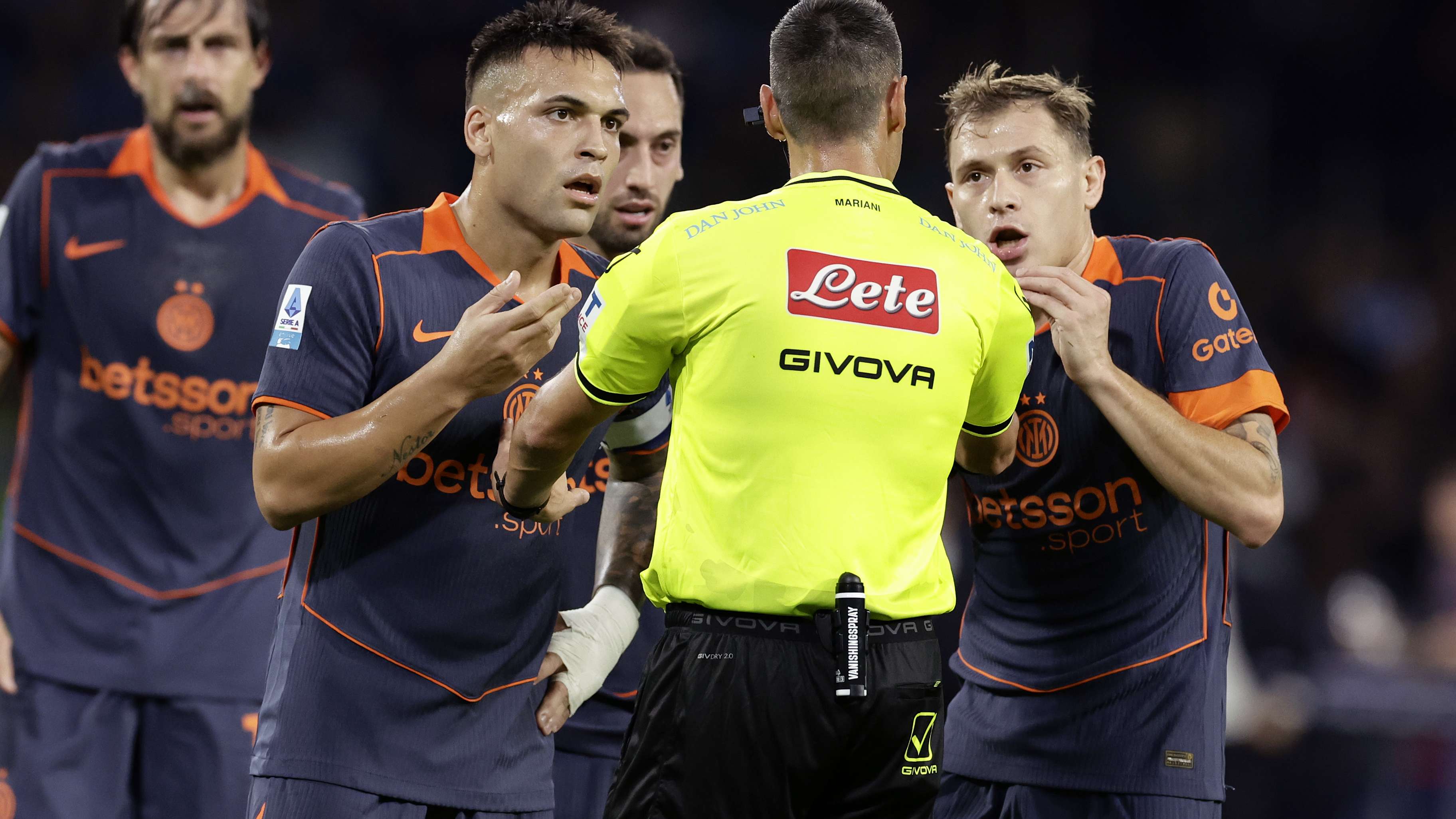 'Angry' referee chief defends banning Napoli-Inter duo for 'illogical' errors  