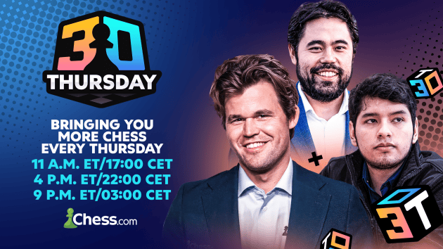 Announcing 3 0 Thursday, The New Weekly Prize Event For Titled Players  