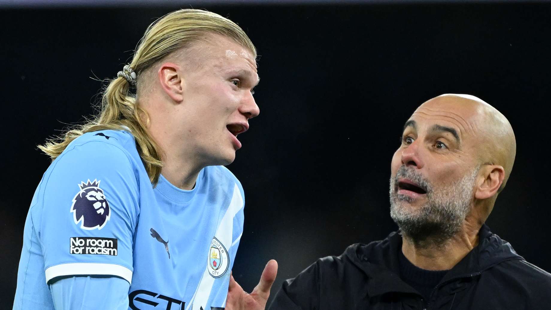 Haaland & Guardiola in tense exchange after narrow Leeds win  