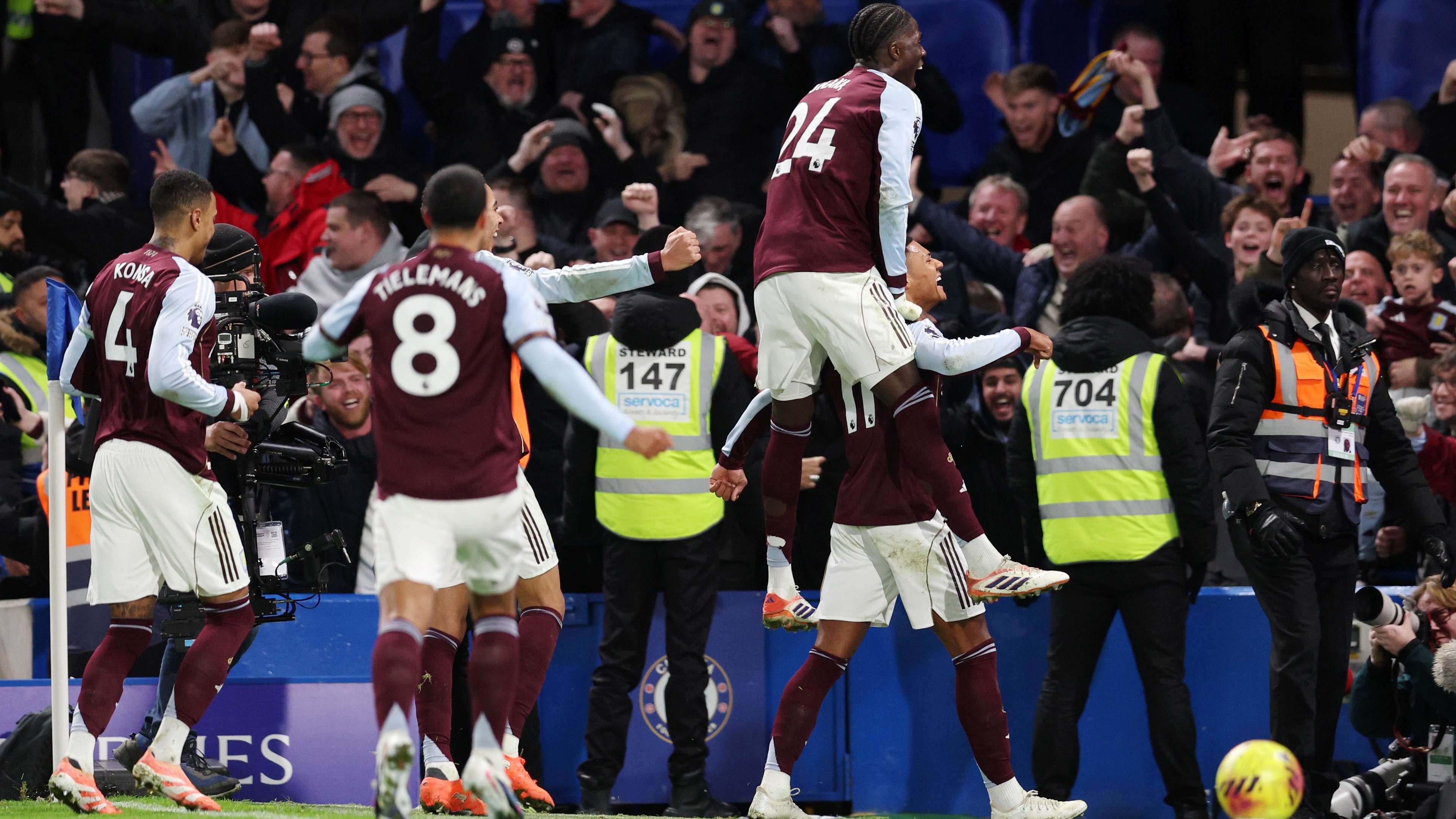 Chelsea investigate Aston Villa bench being targeted during tense ending  