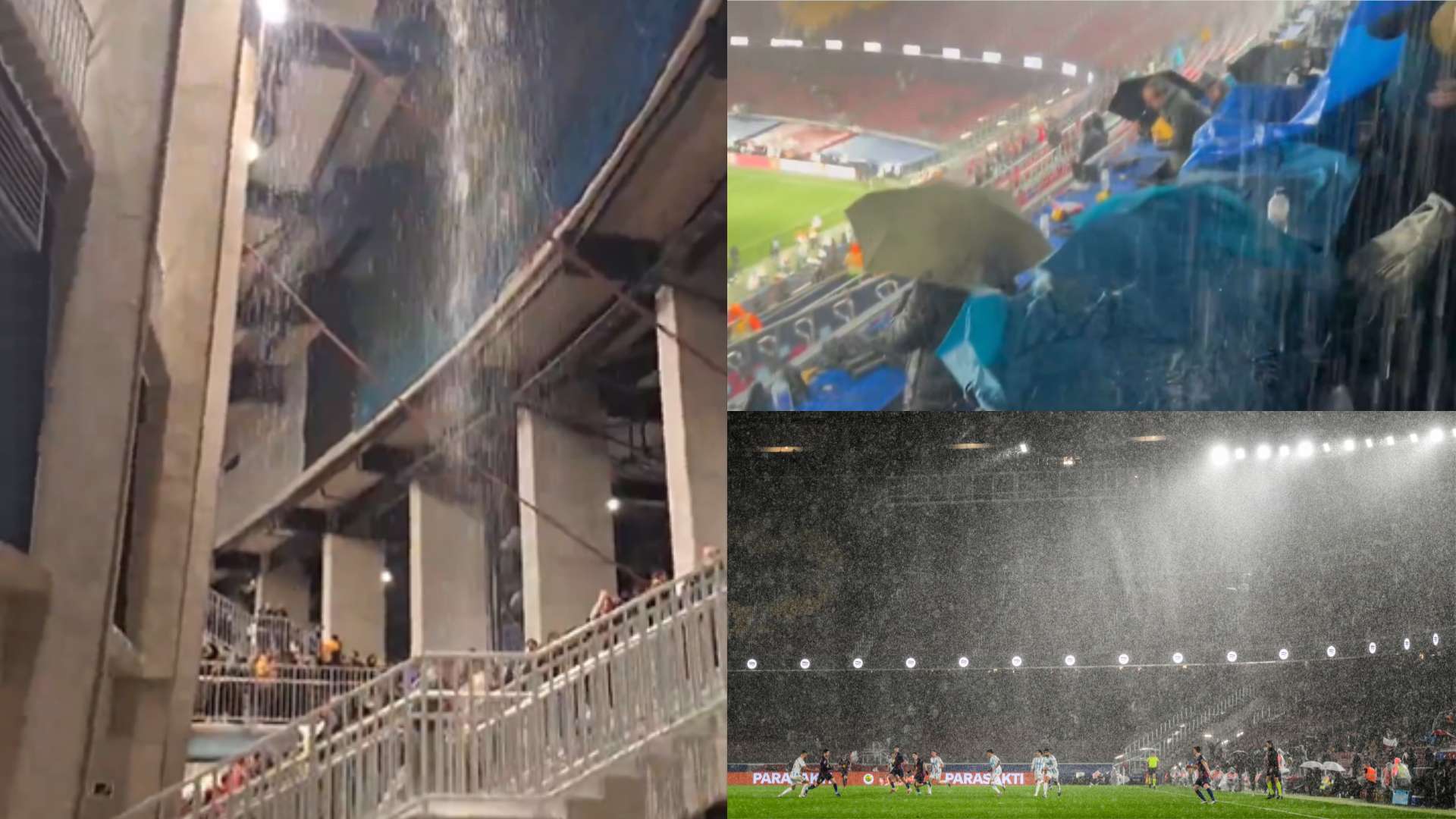 📽️ | Camp Nou chaos! Barca's new-look stadium springs huge leaks  