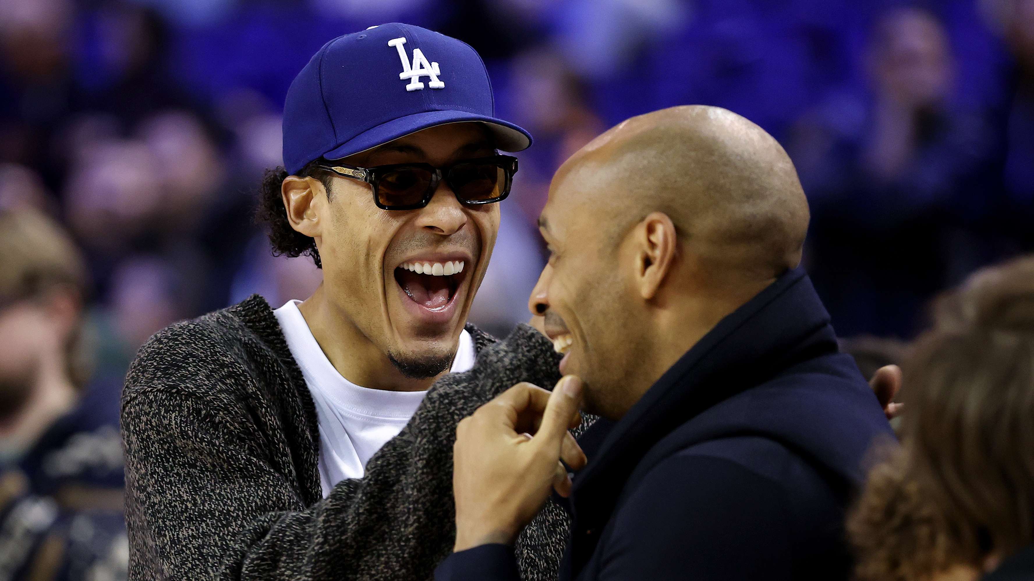 A different ball game! Arsenal's Rice & Saliba join Van Dijk at NBA game  