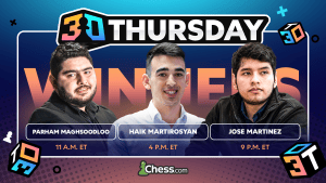 Maghsoodloo, Martirosyan, Martinez, Masters of 3 0 Thursday  